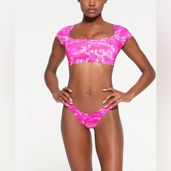 SKIMS Pink Bikini Set M - Picture 1 of 8